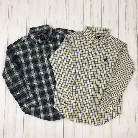 Chaps Other - X2 Chaps Boys Plaid Button-Down Dress Shirts (5)